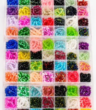 Glass Beads 28 colours Box