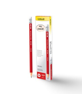 Dollar Pencil Rubber Tipped [12pc Box]